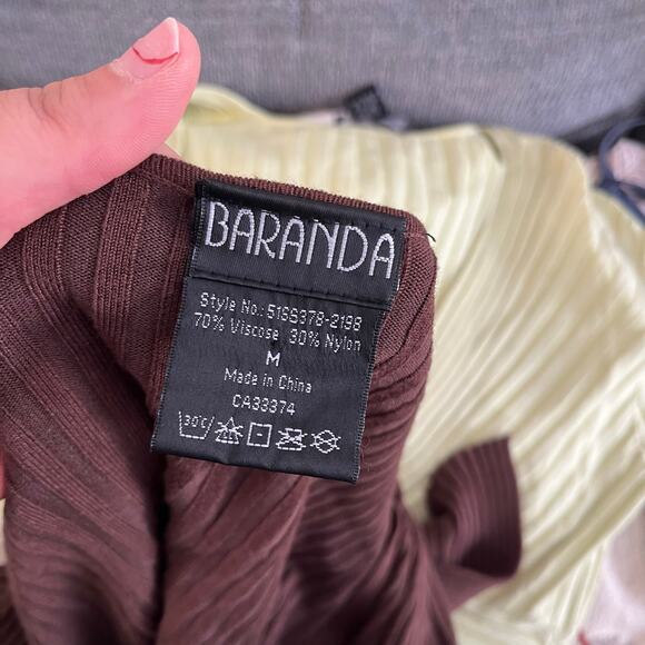 Retro Y2K Brown Wrap Ribbed Sweater Top Wmns M Cottagecore Goblincore - Picture 6 of 7